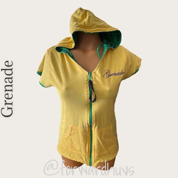 Grenade Short Sleeve Reversible Hoodie￼ Size Small - Picture 6 of 12